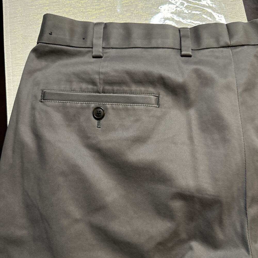 Brooks Brothers Advantage Chino Clark Pants Mens 40x32 Gray Cotton Khaki - Picture 6 of 8